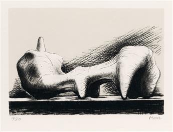 HENRY MOORE Three color lithographs.